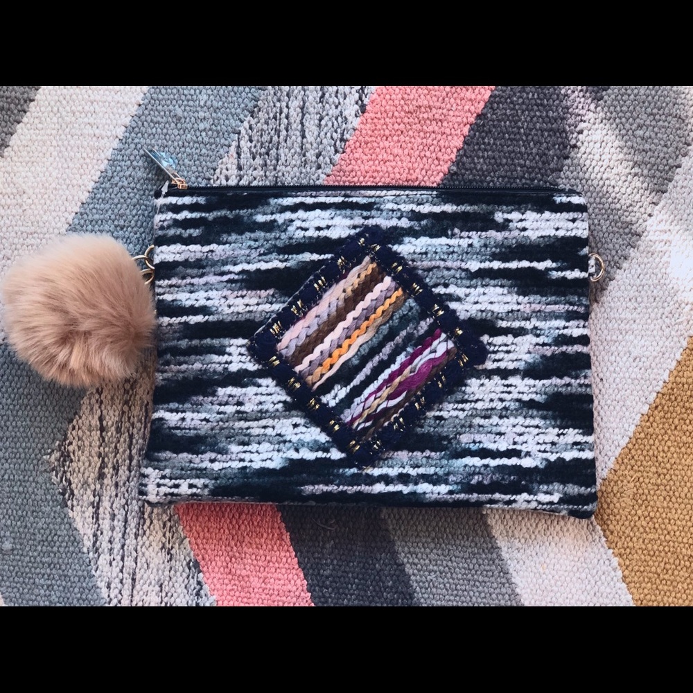 Beautiful boho yarn clutch/handbag